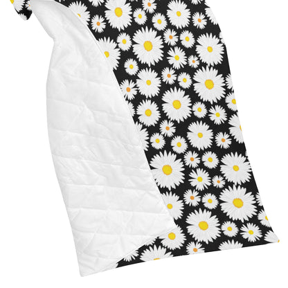 Daisy Pattern Print Design 01 Premium Quilt