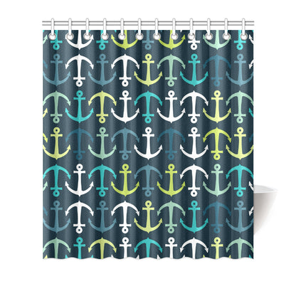 Anchor Pattern Print Design 03 Shower Curtain