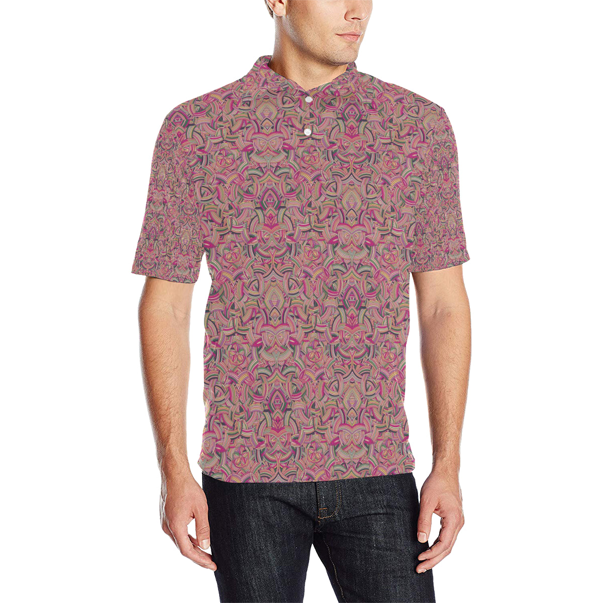 Celtic Pattern Print Design 04 Men Polo Shirt
