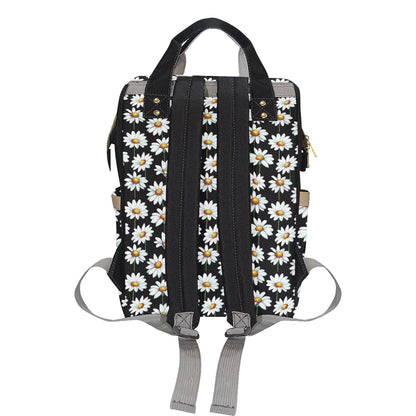 Daisy Print Pattern Diaper Bag Backpack