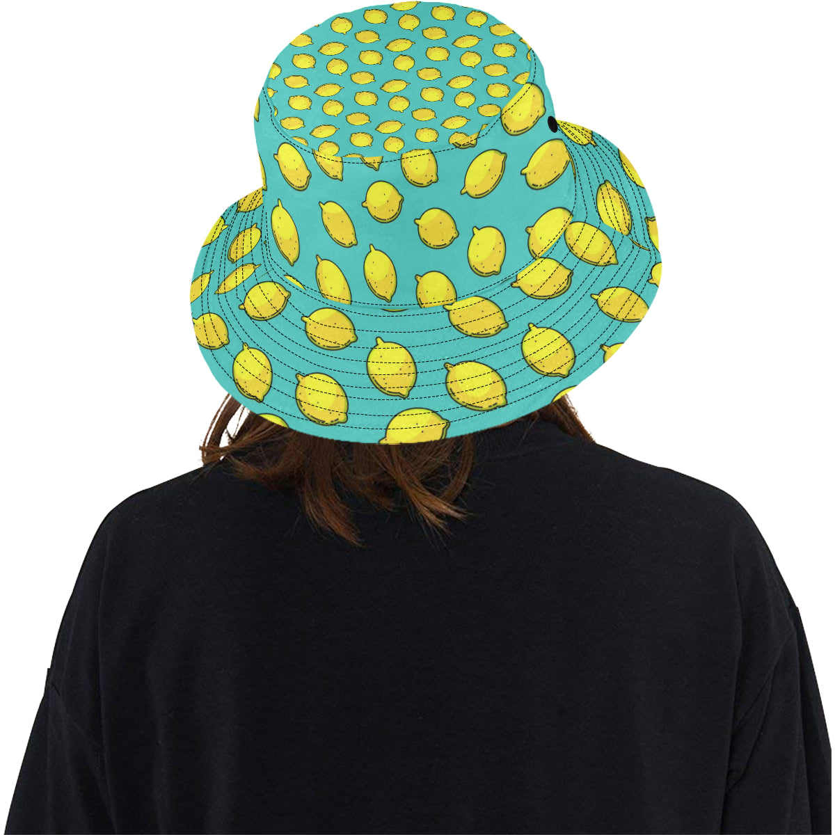 Lemon Pattern Print Design LM04 Unisex Bucket Hat