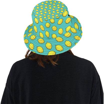 Lemon Pattern Print Design LM04 Unisex Bucket Hat