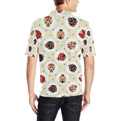 Ladybug Pattern Print Design 03 Men Polo Shirt