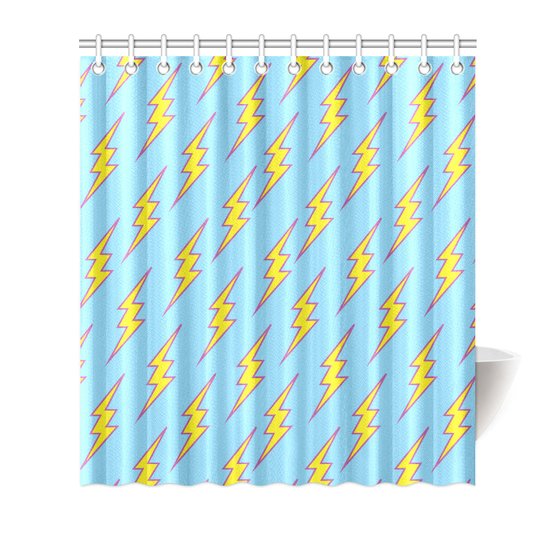 Lightning Thunder Pattern Print Design 02 Shower Curtain