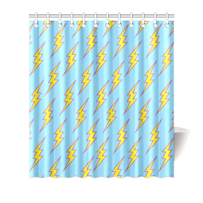 Lightning Thunder Pattern Print Design 02 Shower Curtain
