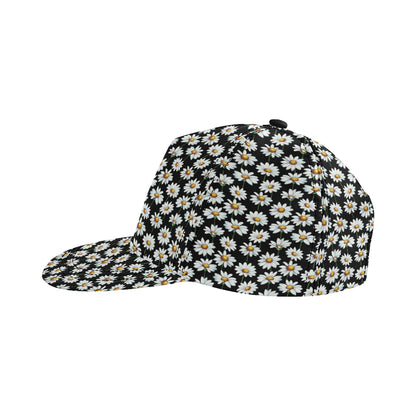 Daisy Print Pattern Snapback Cap