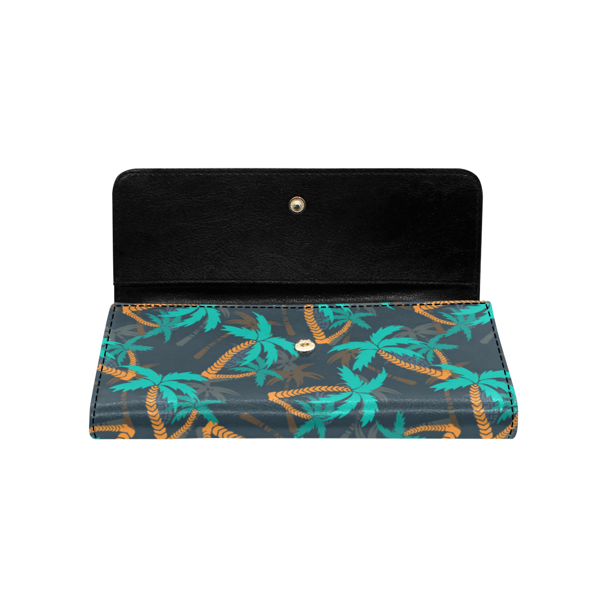 Palm Tree Pattern Print Design PT01 Women's Trifold Wallet