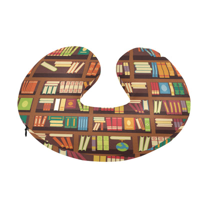 Book Pattern Print Design 06 U-Shaped Travel Neck Pillow