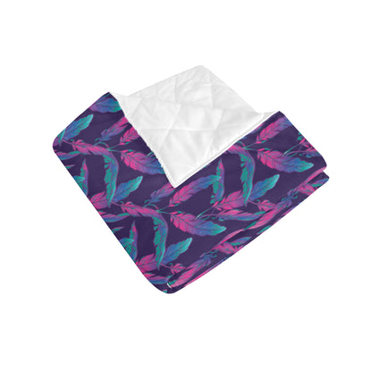 Banana Leaf Pattern Print Design 08 Premium Quilt