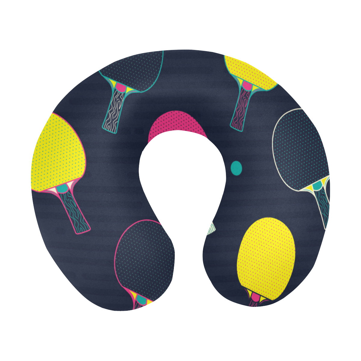 Ping Pong Pattern Print Design A04 U-Shaped Travel Neck Pillow