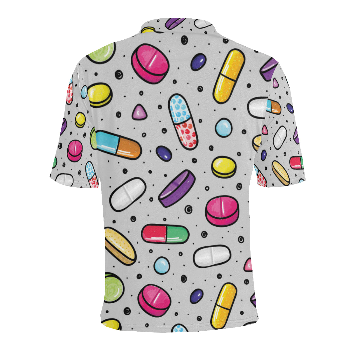 Pill Pattern Print Design A04 Men Polo Shirt