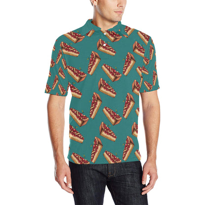 Cheesecake Cherry Pattern Print Design CK03 Men Polo Shirt