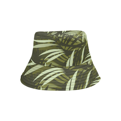 Palm Leaves Pattern Print Design PL05 Unisex Bucket Hat