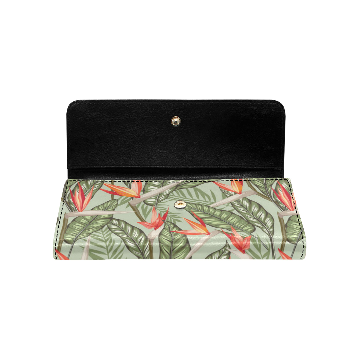 Bird Of Paradise Pattern Print Design BOP08 Women's Trifold Wallet