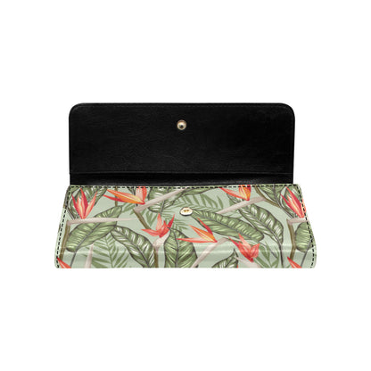 Bird Of Paradise Pattern Print Design BOP08 Women's Trifold Wallet