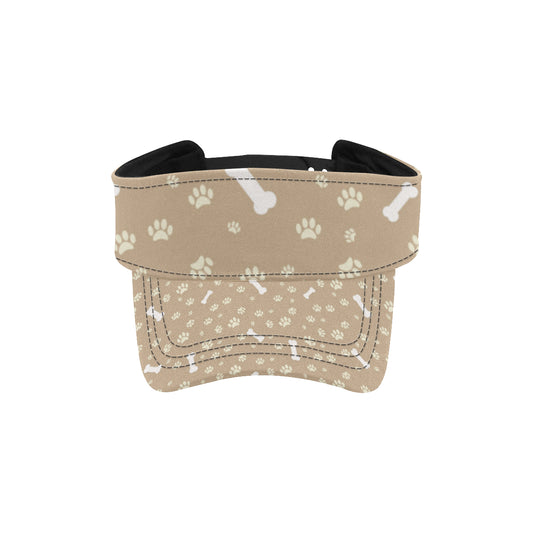 Dog Bone Paw Pattern Print Design 01 Unisex Sun Visor