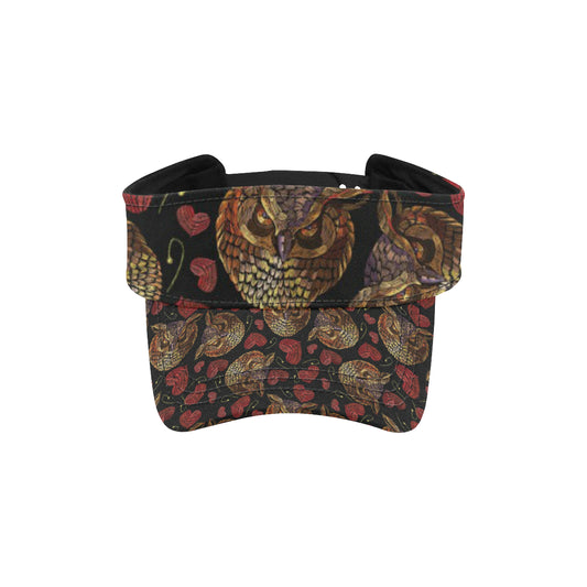 Owl Pattern Print Design A08 Unisex Sun Visor