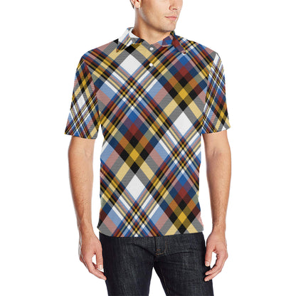 Madras Pattern Print Design 01 Men Polo Shirt