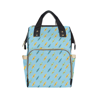 Kayak Pattern Print Design 04 Diaper Bag Backpack