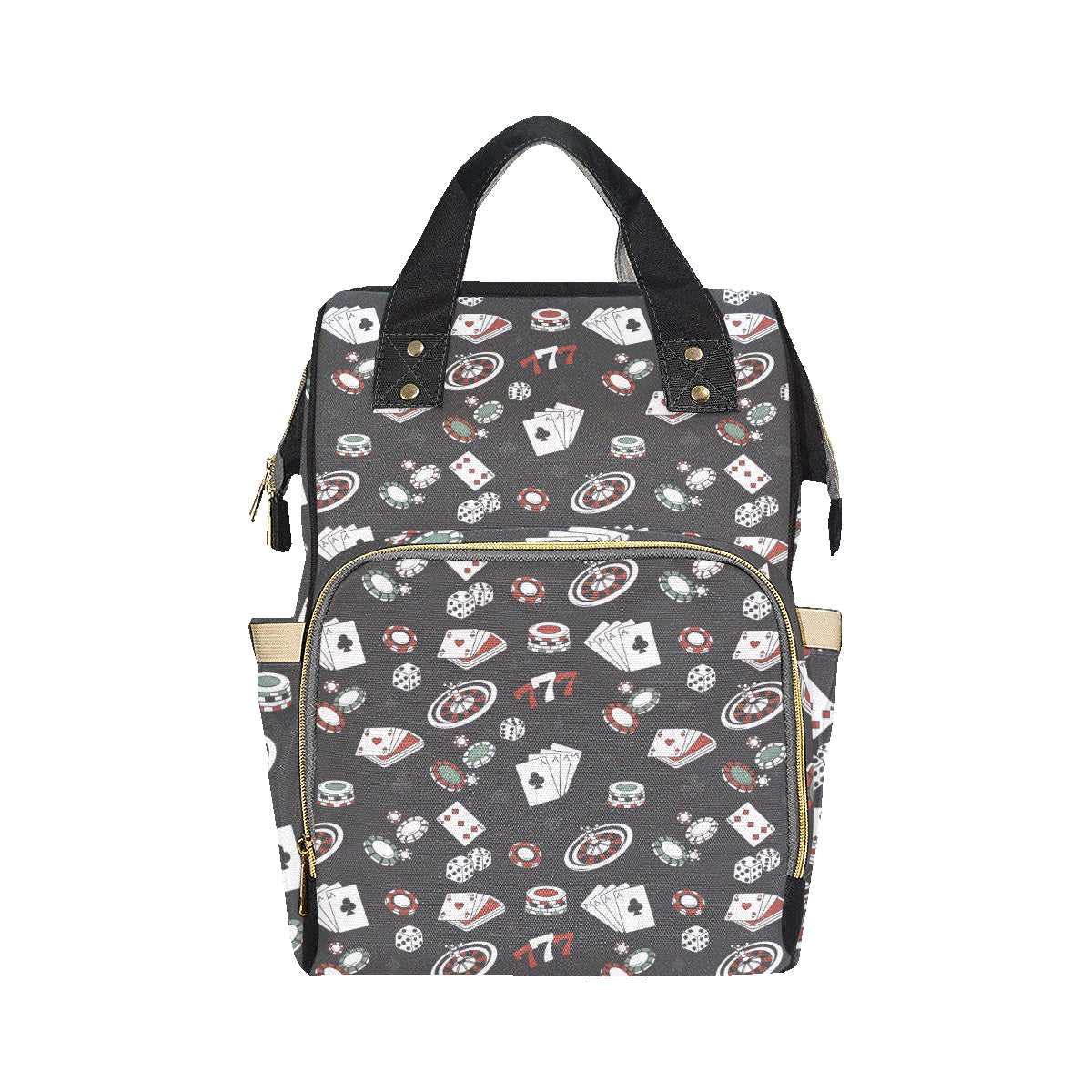 Casino Pattern Print Design 02 Diaper Bag Backpack