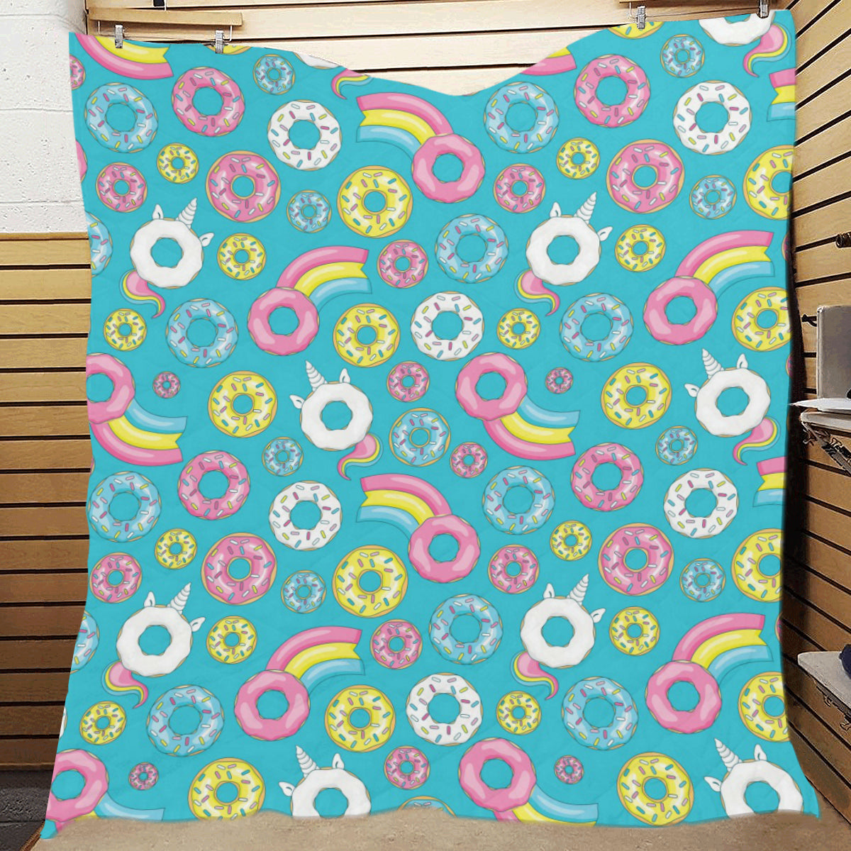 Donut Pattern Print Design DN013 Premium Quilt