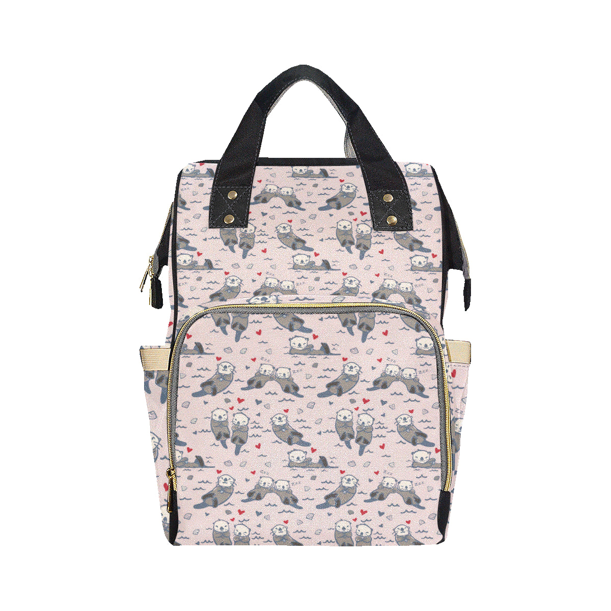 Sea Otter Pattern Print Design 02 Diaper Bag Backpack