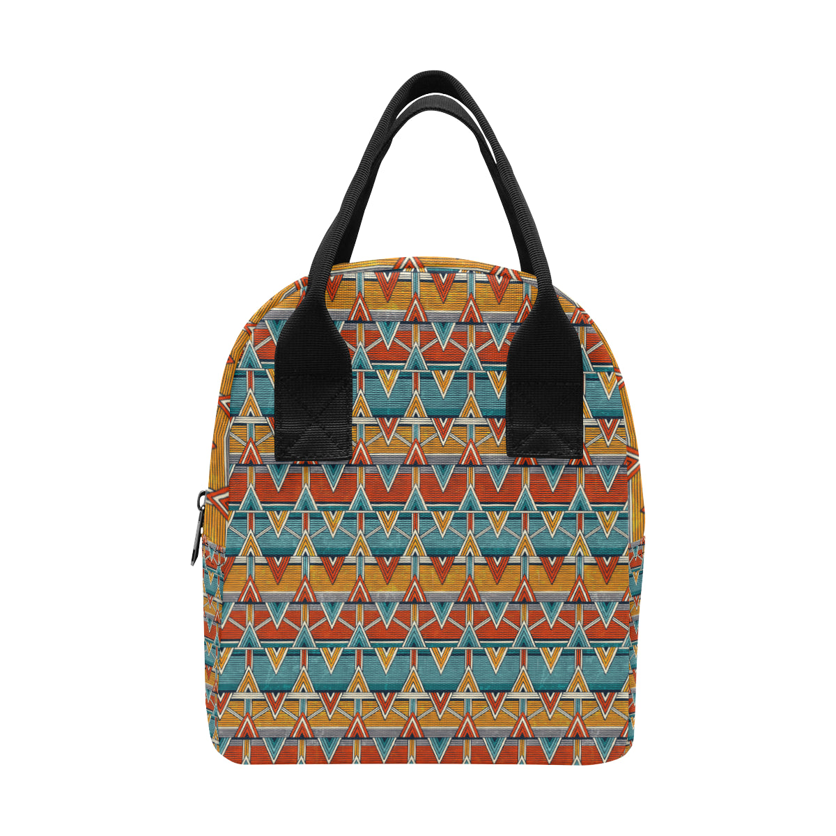 Kente Print African Design Themed Insulated Lunch Bag
