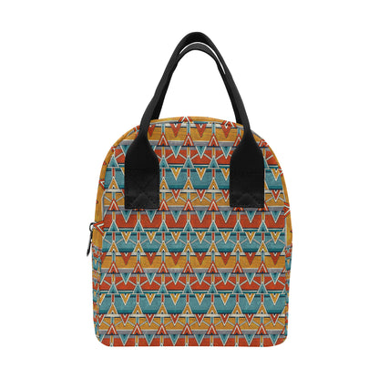 Kente Print African Design Themed Insulated Lunch Bag