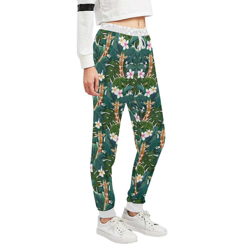 Giraffe Jungle Design Print Unisex Sweatpants