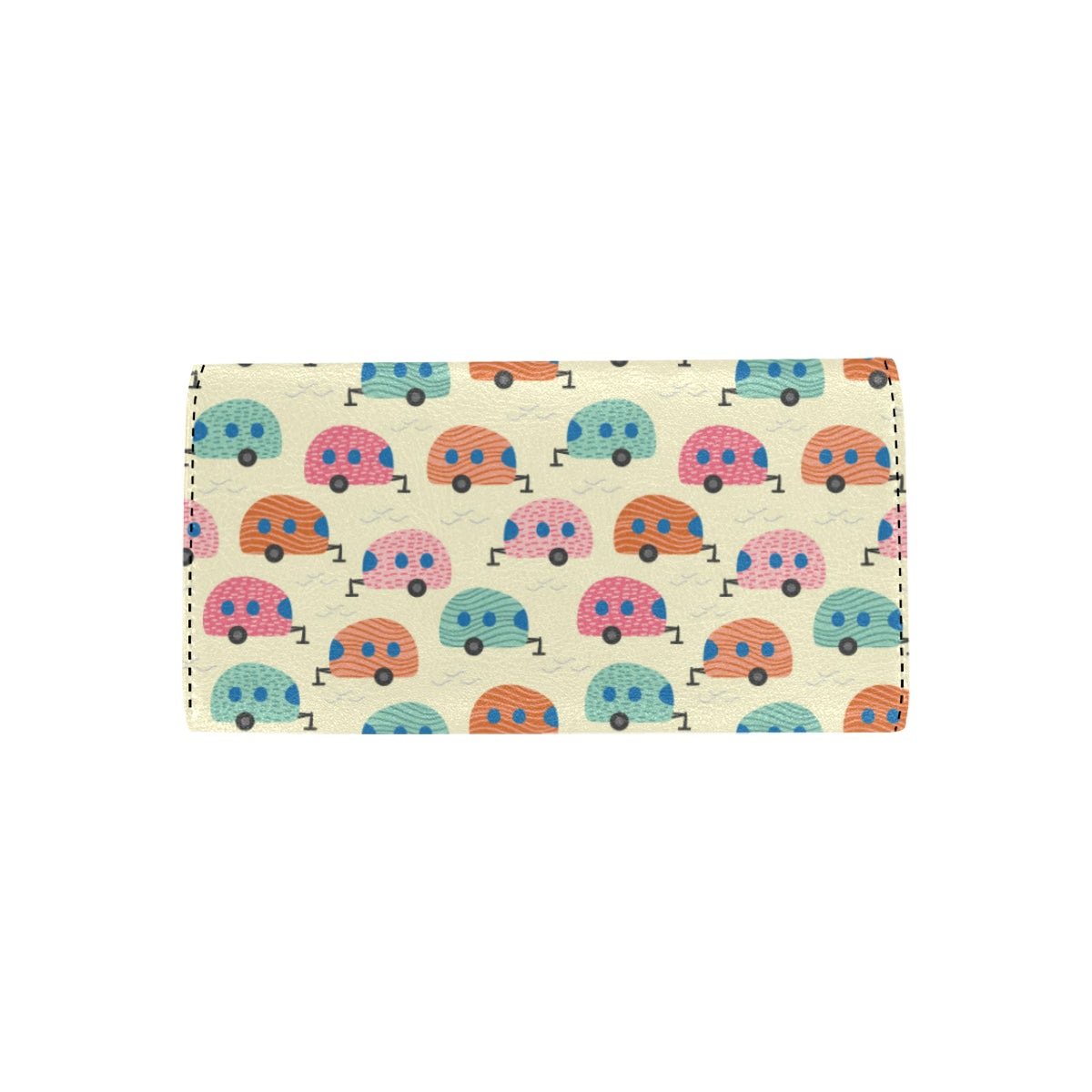 Camper Pattern Print Design 06 Women's Trifold Wallet