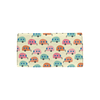 Camper Pattern Print Design 06 Women's Trifold Wallet