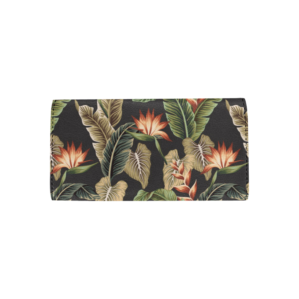 Tropical Flower Pattern Print Design TF014 Women's Trifold Wallet