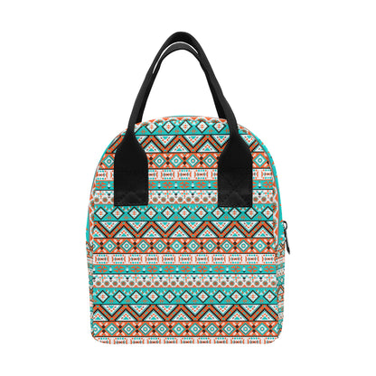 Navajo Style Print Pattern Insulated Lunch Bag