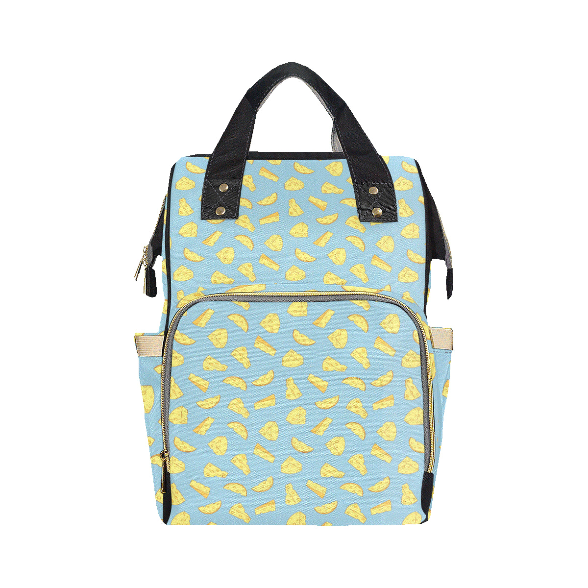 Cheese Pattern Print Design 04 Diaper Bag Backpack