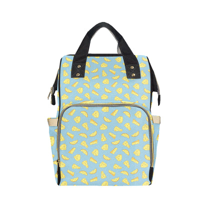 Cheese Pattern Print Design 04 Diaper Bag Backpack