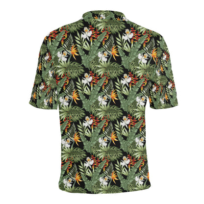 Bird Of Paradise Pattern Print Design 02 Men Polo Shirt