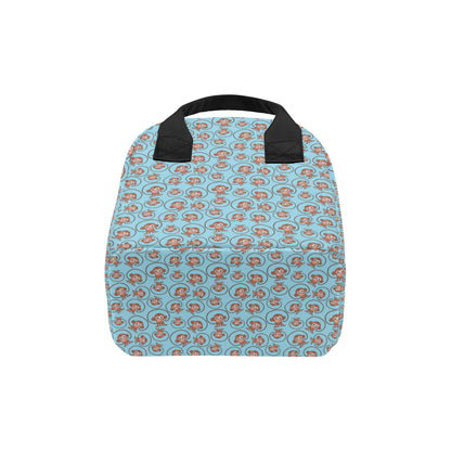 Monkey Cute Design Themed Print Insulated Lunch Bag
