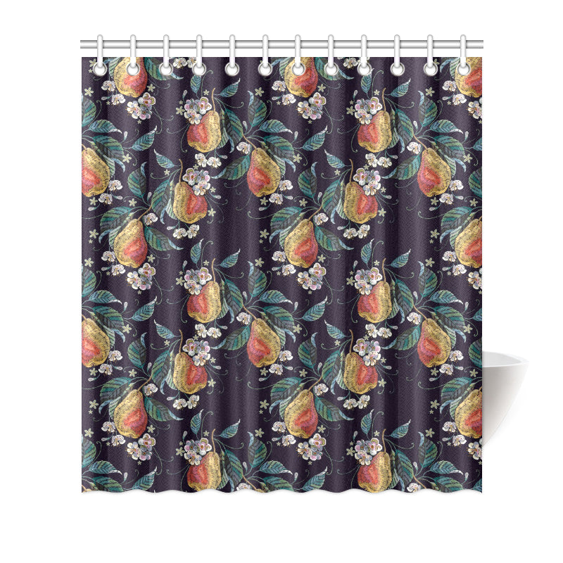 Pear Pattern Print Design PE02 Shower Curtain
