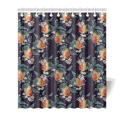 Pear Pattern Print Design PE02 Shower Curtain