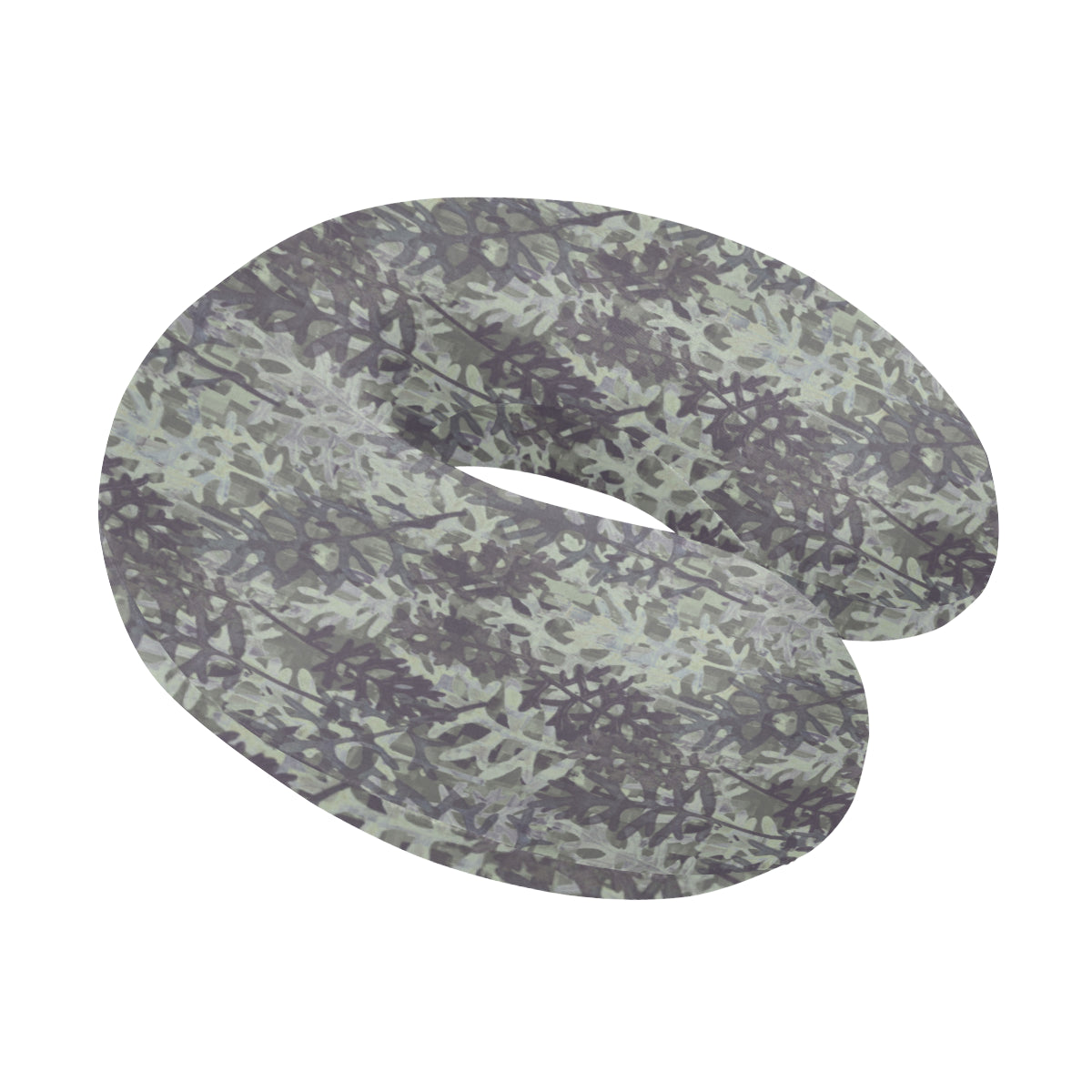Camouflage Fern Pattern Print Design 05 U-Shaped Travel Neck Pillow