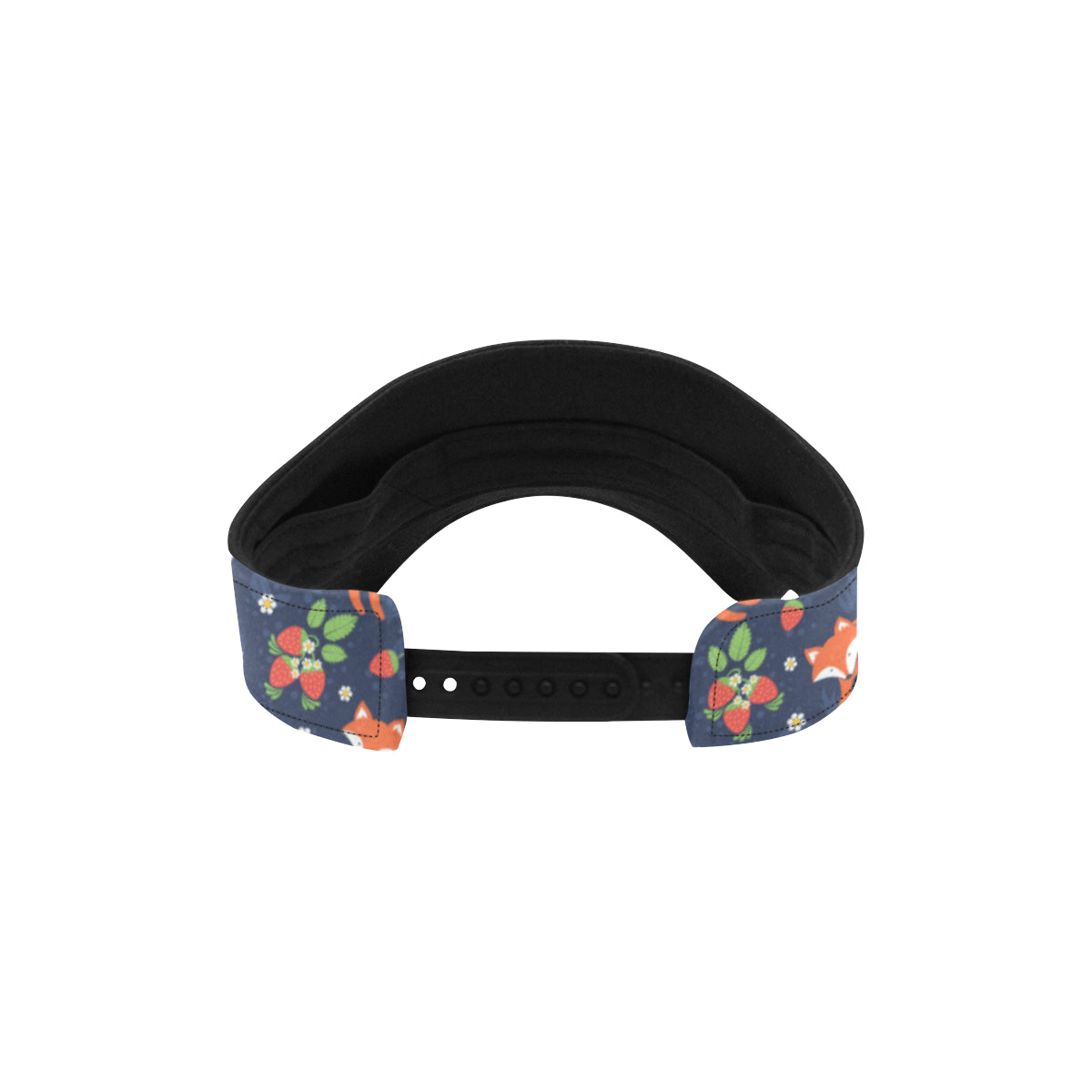 Fox Strawberry Print Pattern Unisex Sun Visor