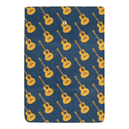 Acoustic Guitar Pattern Print Design 04 Women's Trifold Wallet