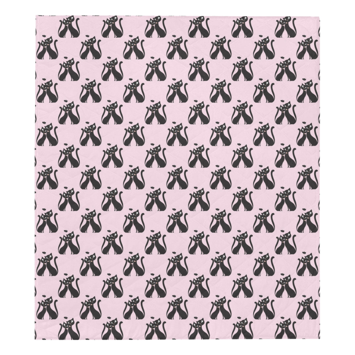 Black Cat Pattern Print Design 01 Premium Quilt