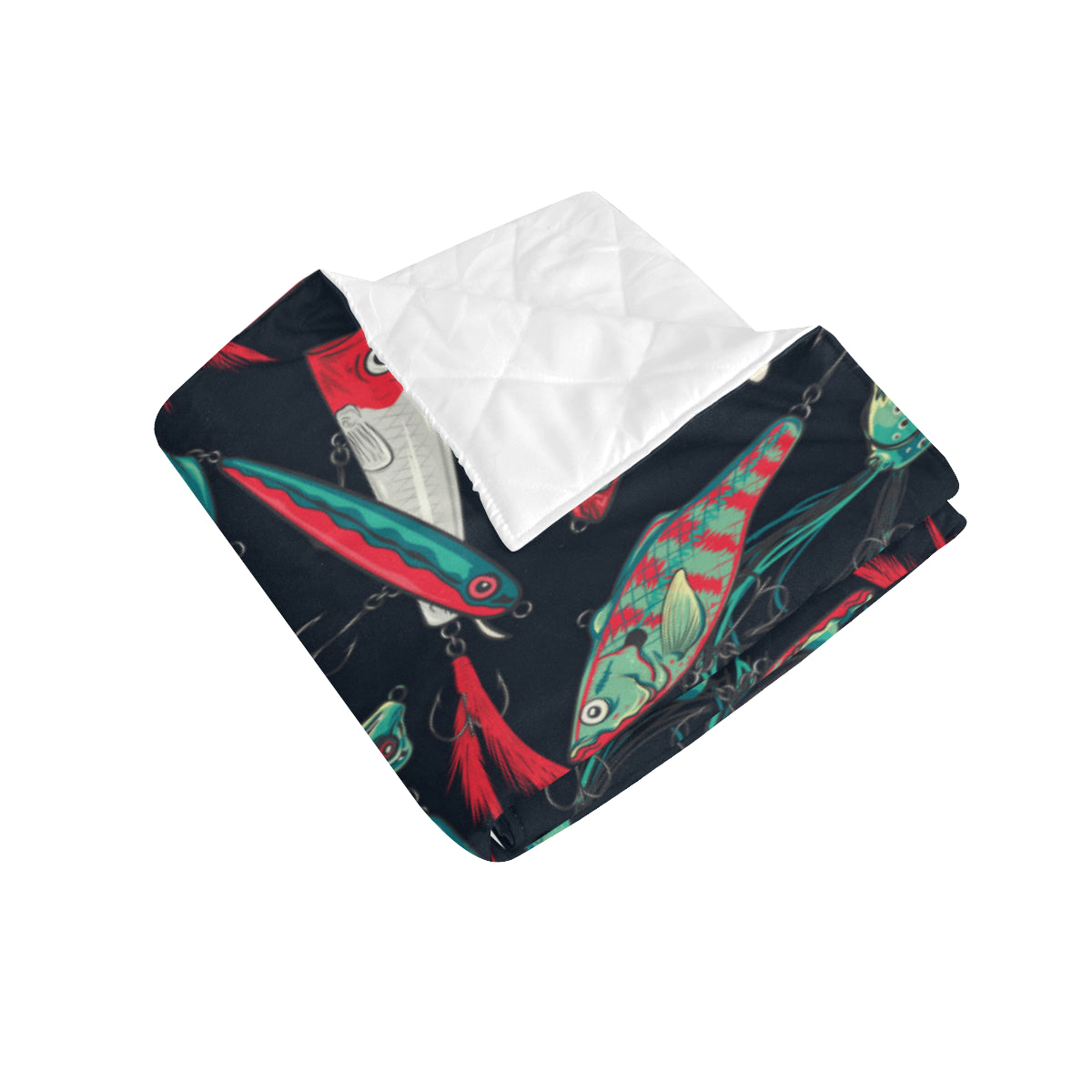 Fishing Bait Pattern Premium Quilt