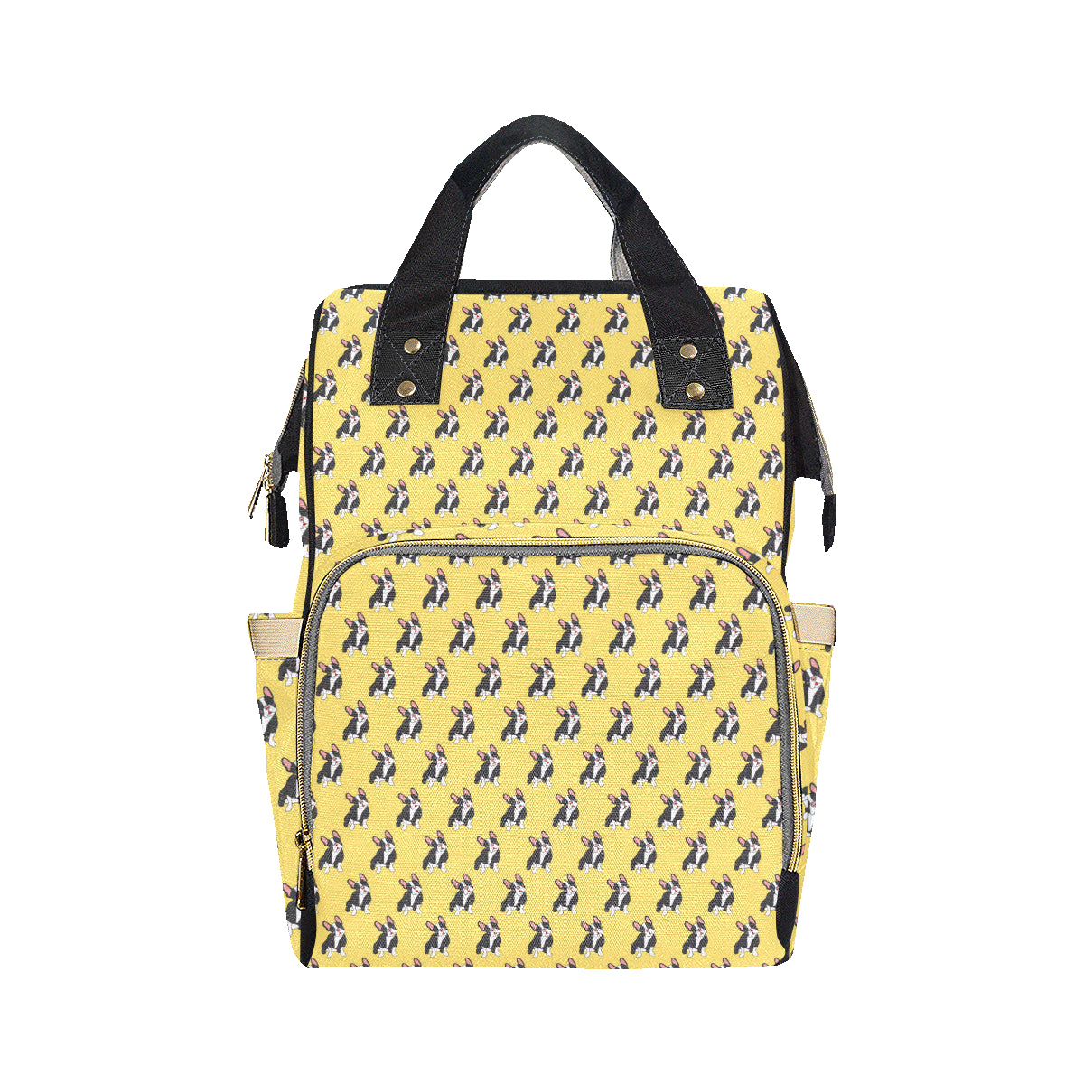 Boston Terrier Pattern Print Design 06 Diaper Bag Backpack