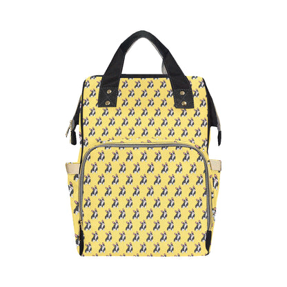 Boston Terrier Pattern Print Design 06 Diaper Bag Backpack