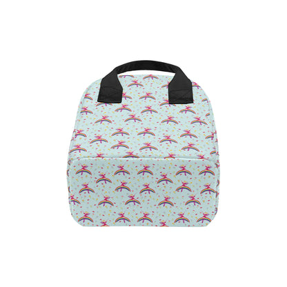 Fairy with Rainbow Print Pattern Insulated Lunch Bag