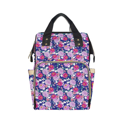 Dahlia Pattern Print Design DH013 Diaper Bag Backpack