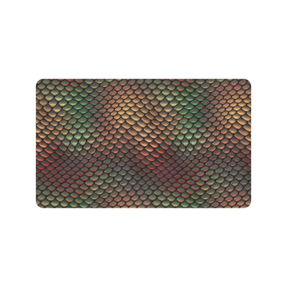 Snake Skin Colorful Print Rubber Doormat