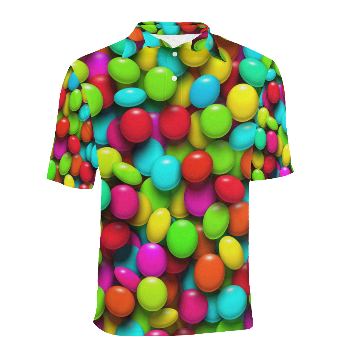 Candy Pattern Print Design CA03 Men Polo Shirt